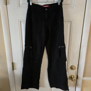 Unionbay Black Cargo Pants Women’s 0 24W Y2K Grunge Utility Streetwear Gorpcore